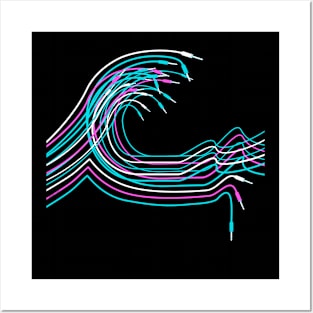 Great Wave for Electronic Musician and Synthesizer player Posters and Art